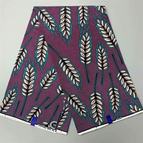 Ankara Fabric African Real Wax Batik Print Fabric 100% Cotton 6Yards Ghana Nigerian Loincloth Pagne Tissue For Sewing Dress 1-53
