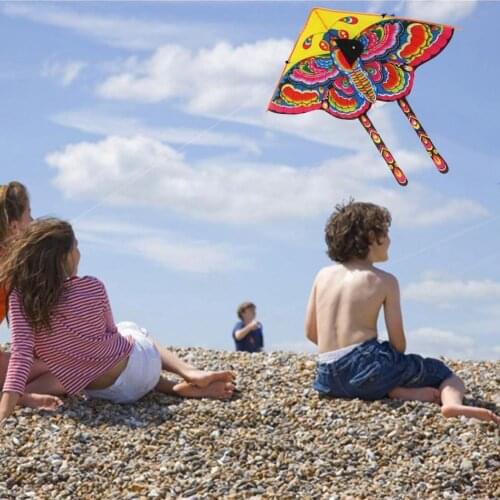90cm Childrens Cartoon Бабочка Kite String Dance Kite Mariposa Children Accessories For Adults And Outdoor Toys R3H1