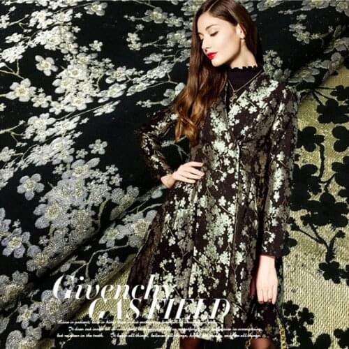 Gilt fashion jacquard brocade fabric autumn and winter crisp jacket diy dress jacquard fabric wholesale polyester fabric cloth