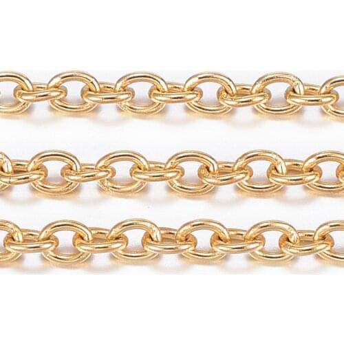 10m/Roll 2.5x2x0.5mm 304 Stainless Steel Cable Chains, Soldered, with Spool F80