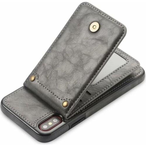 2 in 1 Split Design Leather Wallet Card Slot Case For iPhone 11 Pro Max Phone Case For iPhone X XR XS Max 6 6s 7 8 Plus case