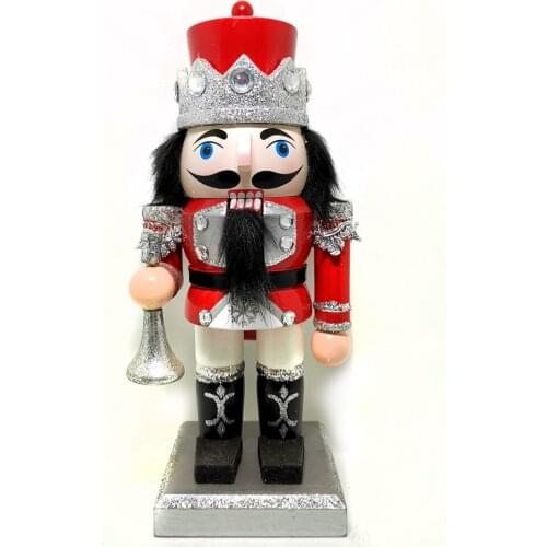 25CM fat nutcracker puppet toy Christmas wood carving painted nutcracker toy children Christmas gift toy ht171