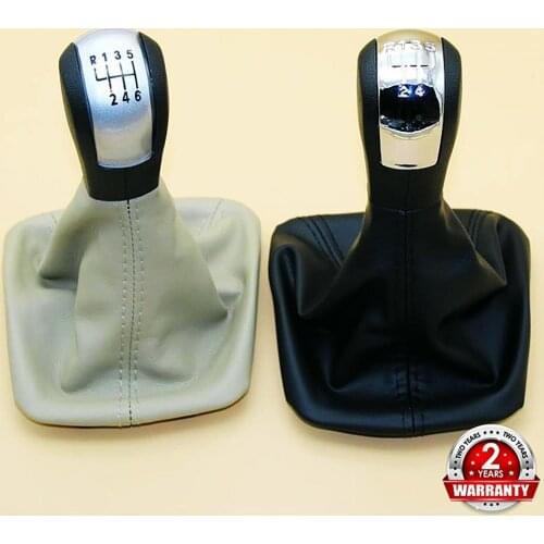 5 / 6 Speed Car Gear Stick Shift Knob Leather Boot For Skoda Octavia 2 A5 A6 2004 2005 2006 2007 2008 2009 2010 2011 2012 2013