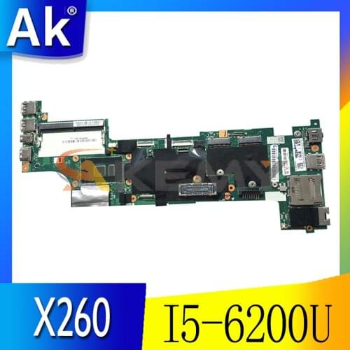 Akemy Suitable For Lenovo ThinkPad X260 Laptop Motherboard CPU I5 6200U Test Work FRU 01EN207 01EN194 01HX028 01HX041 01HX027