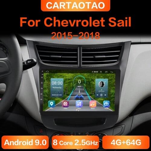 4G + 64G DSP Android 9.0 car radio GPS RDS multimedia player for Chevrolet Sail aveo 2015 2016 2017-2019 2din car player NO DVD