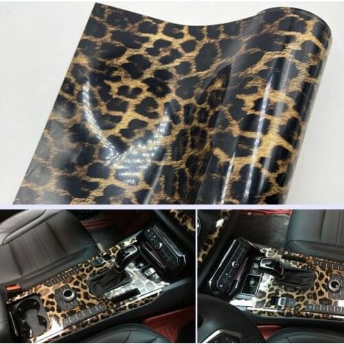 Car Sticker Leopard Printed Car Styling Film Decor Auto Film Vinyl Wrap Car Adhesive Decoration Motorcycle Car Accessories