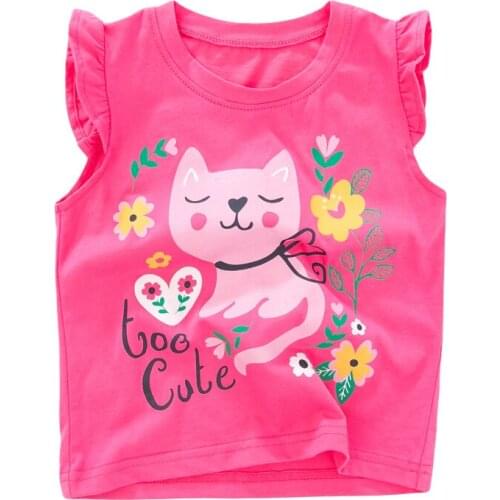 Bambino 2021 New Tees of Children 2-7 Years Pure Cotton T shirt for Kids Girls Pink Tops Clothing Baby Clothes Child Costume