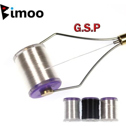 Bimoo 2PCS GSP Fly Tying Polyethylene Thread 75D 200D for Pike Jig Salmon Streamer Large Saltwater Fishing Flies Tying White