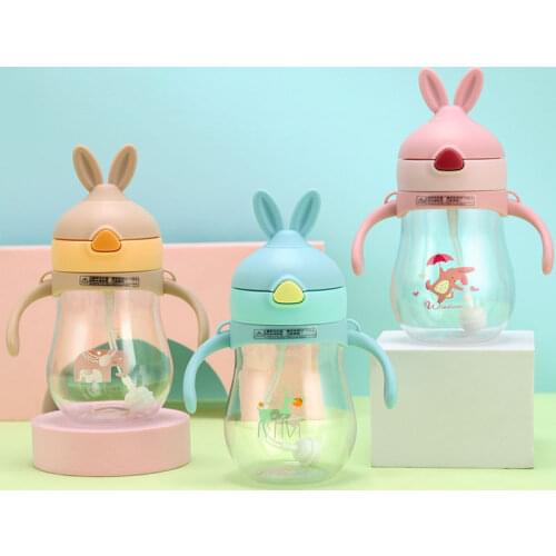 Baby Bottle Anti Colic Air Vent Wide Neck Natural Nursing Feeding Bottle for Infant BPA Free 280/320ml Baby Care with Strap