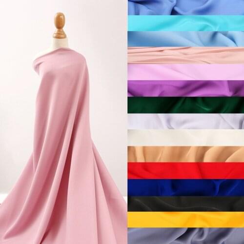 CF814 Solid Color Summer Fabric For Women Glaze Satin Dress Shirt Skin-friendly Breathable Smooth Wrinkle-resistant Fabrics