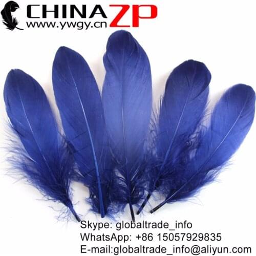 CHINAZP Bulk Wholesale 200 pcs/lot Graceful Dyed Navy Soft Goose Nageoires Plume Feathers for Hats Costume Decoration