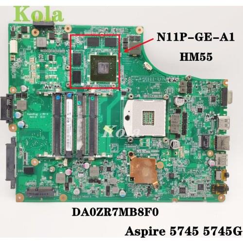 For Acer aspire 5745 5745G laptop motherboard 4 RAM N11P-GE HM55 MBPTX06001 DA0ZR7MB8D0 DA0ZR7MB8F0 Mainboard 100% fully tested