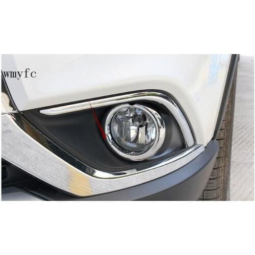 For Mitsubishi Outlander 2016 2017 2018 Fog Light Cover Chrome Front Foglight Lamp Accessories