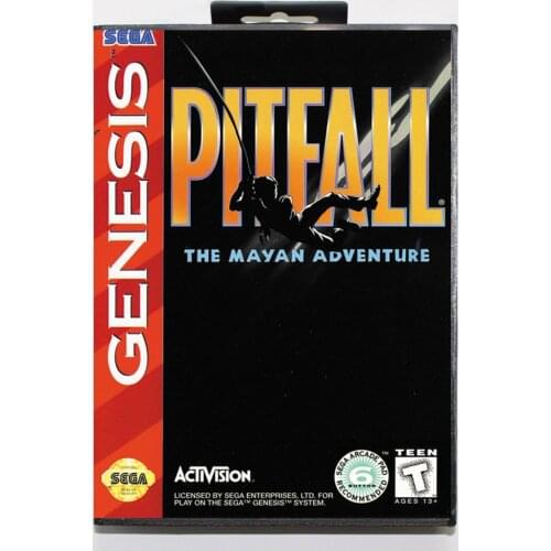 Pitfall The Mayan Adventure 16bit MD Game Card For Sega Mega Drive/ Genesis with Retail Box