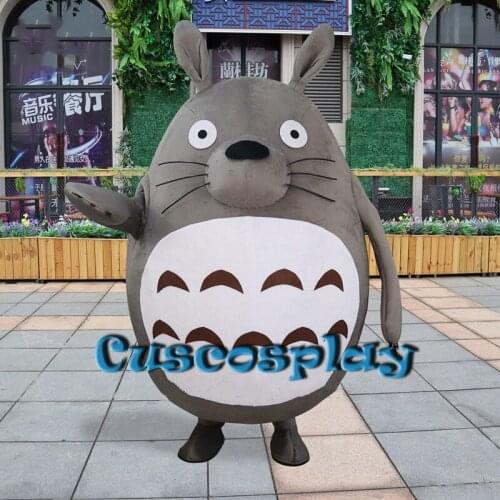Cosplay Costumes Totoro Plush Mascot Costume Adult Size Fancy Dress Suit Halloween Christmas Mascot Costumes Apparels for Party