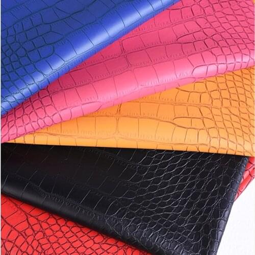 Matt Crocodile PU Leather For Sewing Sofa Cover Bags Shoes Faux Synthetic Leather Textured Waterproof Fabrics Telas 100X138CM
