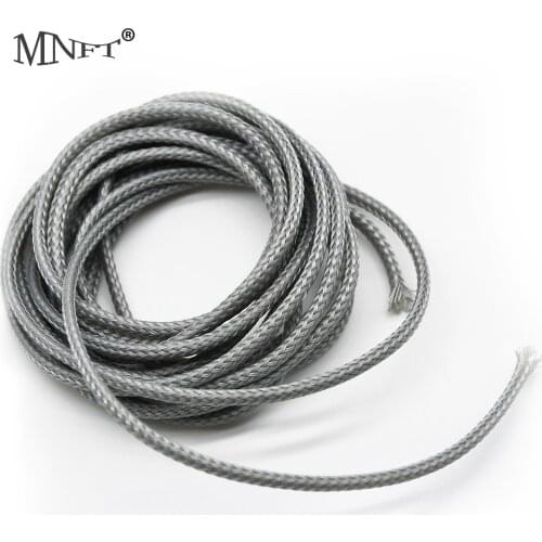 MNFT 6 Meters Fly Tying Material Fishing Tool 3MM UV Gray / Black Etc. 12 Color Power PET Mesh Tube for Saltwater Rigging