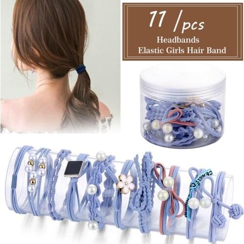 KINFOLK Fashion Scrunchie For Women Set Elastic Hair Bands Headband Ponytail Holder Ties Rope Hair Accessories Gift 2020