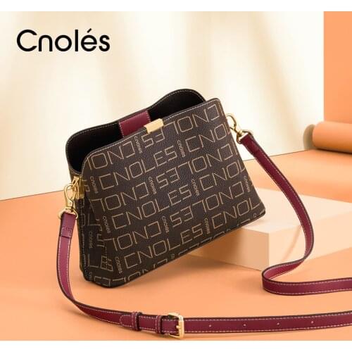 Cnoles Fashion Branded Women Shoulder Bags 2021 Quality Thick Metal Chain Shoulder Purses And Handbag Women Clutch Bags Ladies