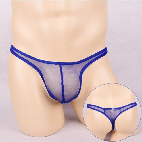 Male Underwear Mens Underpants Sexy transparent Underwear Sexy Breathable Low Waist Jockstrap Thong Mens g-strings & thongs