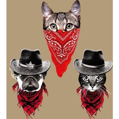 Punk Cat Smoking Dog Iron On Patches For Clothes A-level Washable Patch Print On T-shirt Dresses Sweater Heat Transfer Appliqued