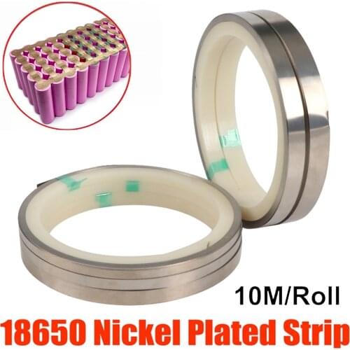 Nickel Strip10m 18650 Li-ion Battery Nickel Sheet Plate Nickel Plated Steel Belt Connector Spot Welding Machine Battery Welder