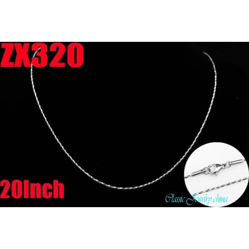 Wholesale - 20Inch stainless steel necklace 1mm distorted square snake women fashion chains ZX320