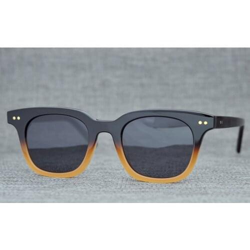 LKK woman sunglasses Thick Stripes Temple Men Square Shield Style Sunglasses Vintage Cool Brand Design Luxury sunglasses