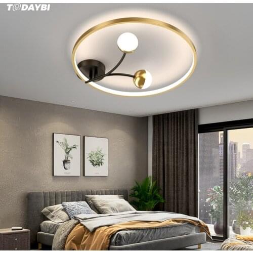 Nordic Modern LED Ceiling Lamp Gold Black For Living Room Industrial Bedroom Dining Room Decoration Fixtures Lights