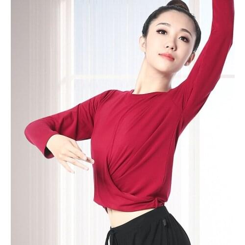 D0805 Girls Dancing Dress Blouses Summer Short-sleeved Modal Modern Dance Tops Body Charm Form Leotards Dancing Practice Wear