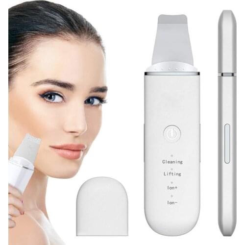 Ultrasonic Skin Scrubber Blackhead Remover Nose Facial Pore Cleaner Face Scrubber Cleanser Face Lifting USB Face Skin Scraper