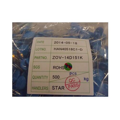 Varistor 14D151K Voltage 150V Pressure Sensitive 151KD14 Resistance