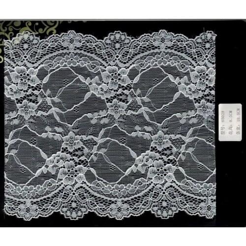 18.5cm high quality nylon spandex elastic lace trim,YX-6502