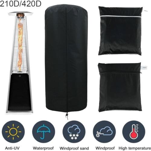 1 Pcs Heavy Duty Waterproof Gas Pyramid Patio Heater Cover Outside Furniture Protector All-Purpose Covers Patio Furniture Cover