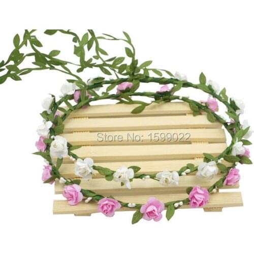 10pcs/lot Bridal Hair Wreaths Bridesmaid Headwear Flower Girl Flower Crown Forest Wedding Pageant Party Birthday Headband