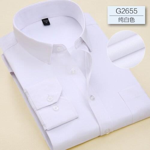 2019 Casual Long Sleeved Solid Slim Fit Male Social Business Dress Shirt shirt men camisa masculina mens dress shirts shirt men