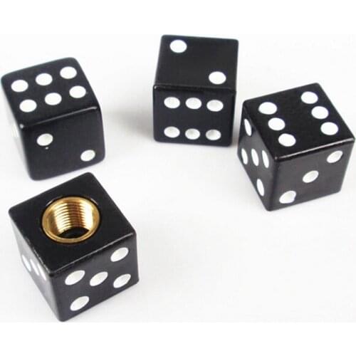 4PCS BlackDice Car Trunk Bike Wheel Rims Cap Mountain Bike Tire Air Valve Stem Dust Caps Bicycle Valve Accessories