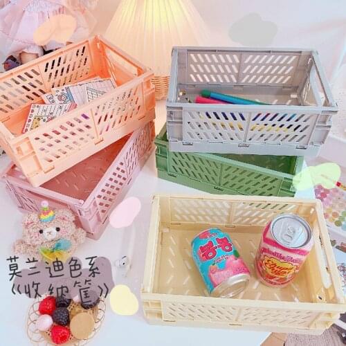 5 Colors desk Storage box organizer home supplies foldable cosmetic desktop folding storage box dropshipping