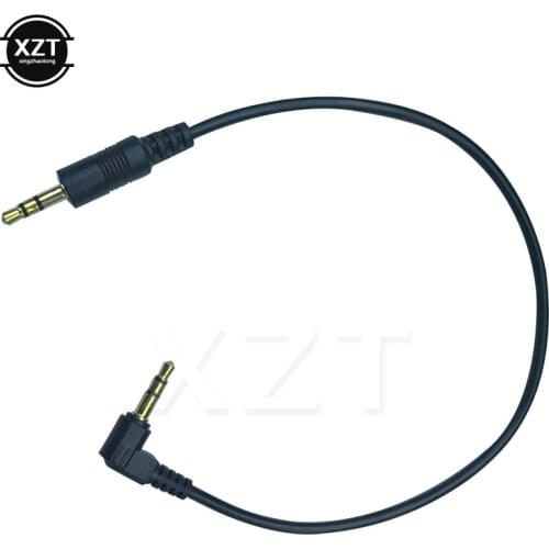 90 Degree 15cm 3.5mm Aux Cable Male to Male Gold Plated Angle Audio Cable for MP3 Car phone Speaker