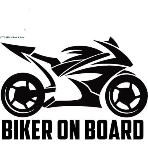 Aliauto Personality Car Sticker Biker on Board Accessory Waterproof Vinyl Decal for Mercedes Motorcycle JDM Apply To Car Laptop