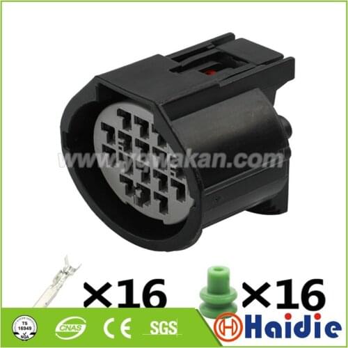 Free shipping 1set 16pin auto electric plug connector wiring harness cable waterproof connector 7283-3445-30