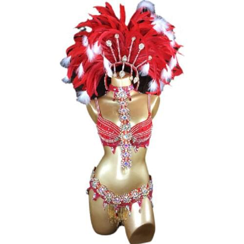 Free shipping HOT SALE!!! parade 2015 Sexy Samba Rio Carnival Costume Feather Headdress