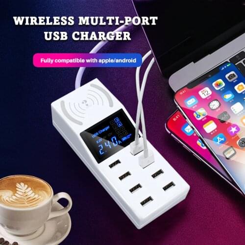 Wireless Charger for Xiaomi Fast Charging USB Charger for Samsung s10 Smart Universal Hub Power Socket for iphone X Wall Adapter