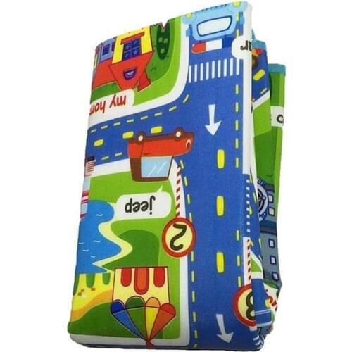 Large Foldable City Road Traffic Crawling Blanket Floor Carpet Rug Play Mat EVA Foam Climbing Pad Gift for Newborn Baby Children