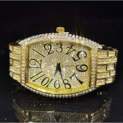 Missfox Famous Brand Mens Watch Same Style Wine Barrel Type Watches Man Luxury Classic Fashion Business Gentleman Wristwatch