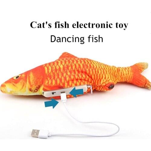 Pet Cat Fish Electronic Toy Dancing Fish Electric USB Charging Simulation Fish Toys for Dog Cat Chewing Playing Biting Supplies
