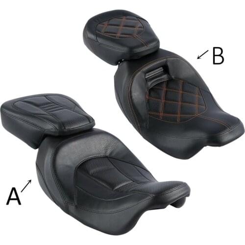 Motorcycle Two-Up Seat For Harley Touring CVO Street Glide Road King special Classic 2009-2020 2018 2014 2012 Driver Passenger