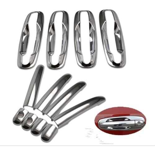 FUNDUOO For Chevrolet Lacetti / Optra / Estate / Nubira 2004 - 2009 Chrome Car Door Handle Cover + Car Bowl Trim Wirh 2 Keyholes