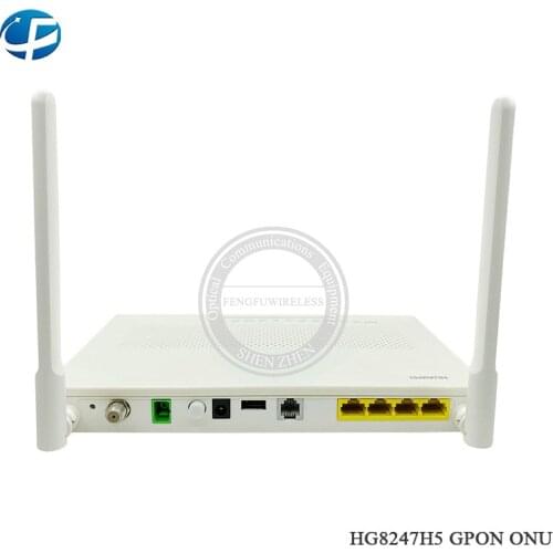 2021 Hot Sales Hua Wei HG8247H5 GPON ONU ONT 1GE+3FE+1Tel+1USB+CATV+2.4GWiFi SC APC Green Port English Firmwarel Modem
