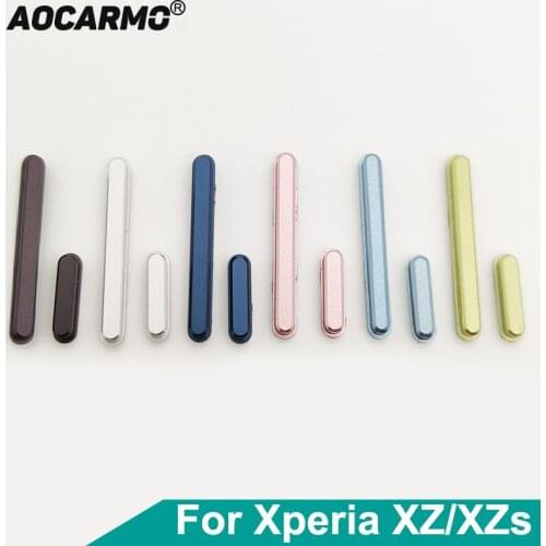 Aocarmo Volume Button Camera Switch Key Buttons Replacement For Sony Xperia XZ F8331 F8332 XZs G8231 G8232 Light Blue / Yellow